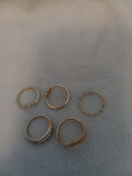J 207  Gold Rings in 5 Assorted Sizes for Stacking