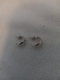J 215  Dainty Silver Hoop Earrings