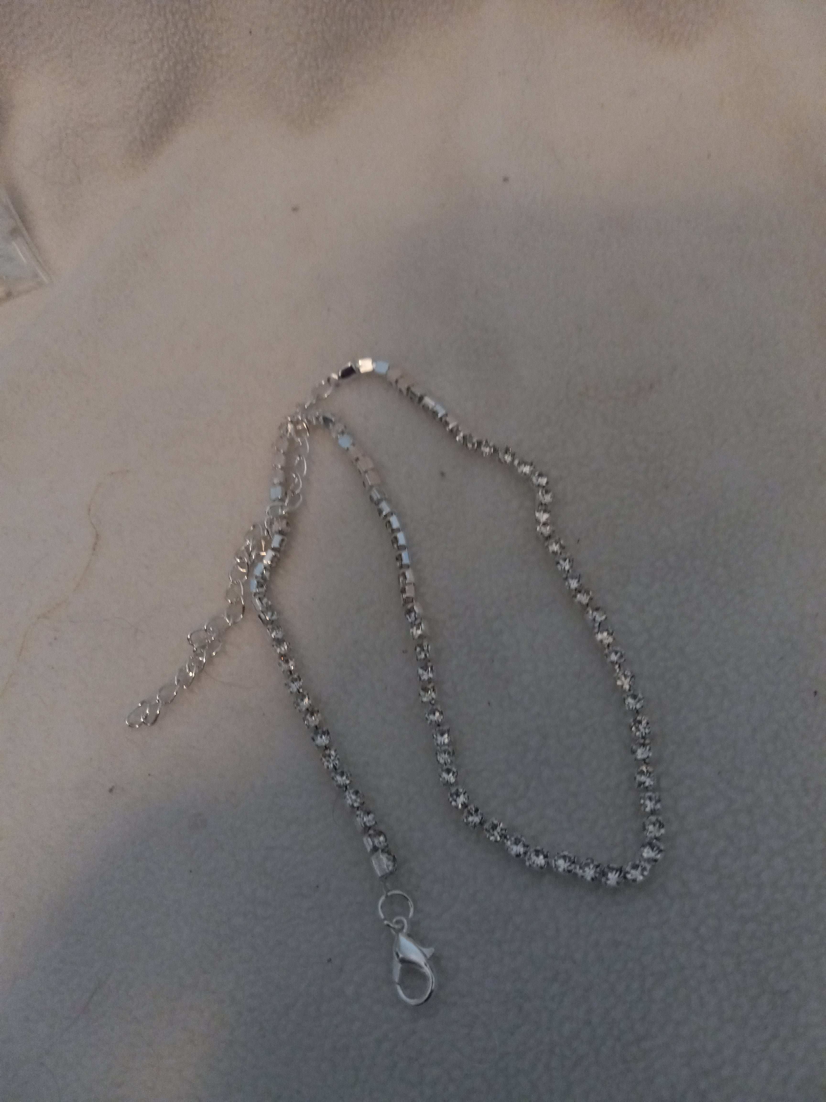 J 226  Tennis Style Necklace - Silver and Cubic Zirconia