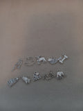 J 205  Lot of 10 Silver Scrapbooking Charms