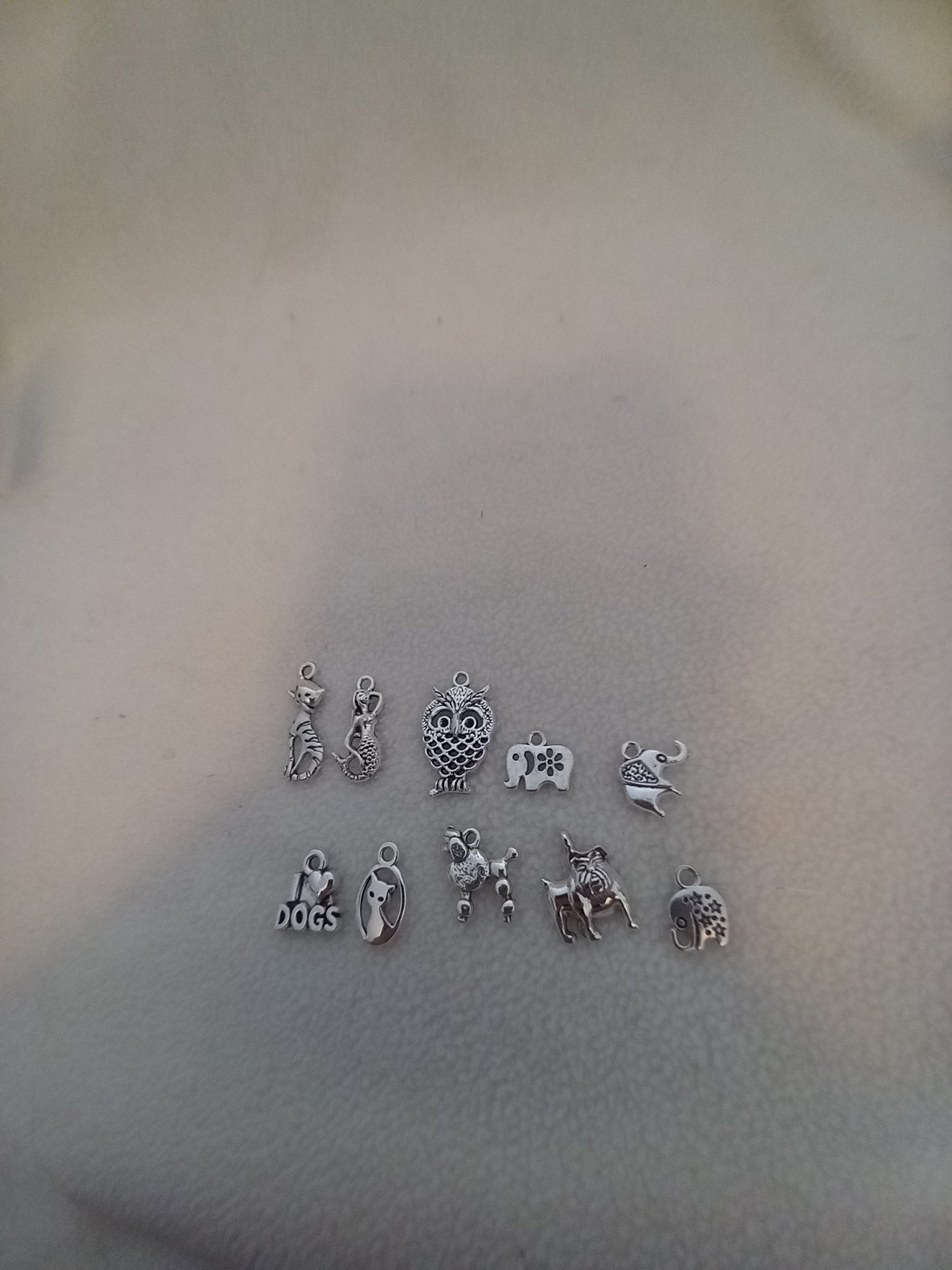 J 200  Lot of 10 Silver Scrapbooking Charms