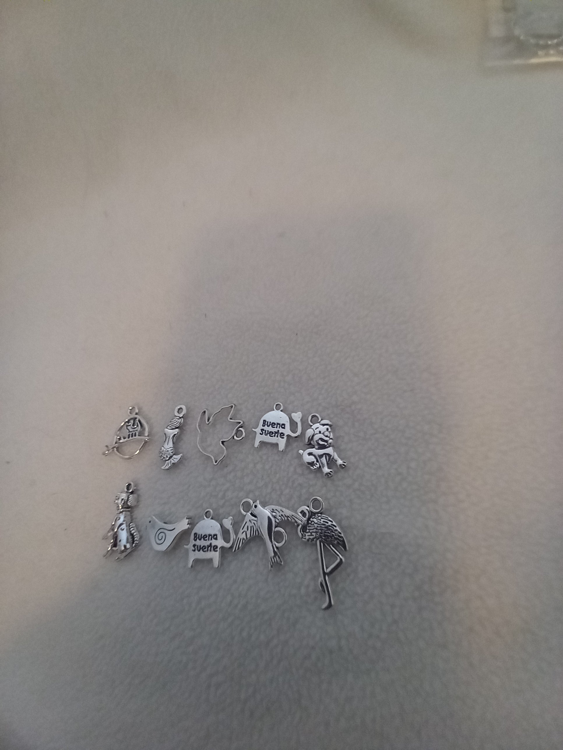 J 89  Lot of 10 Silver Scrapbooking Charms