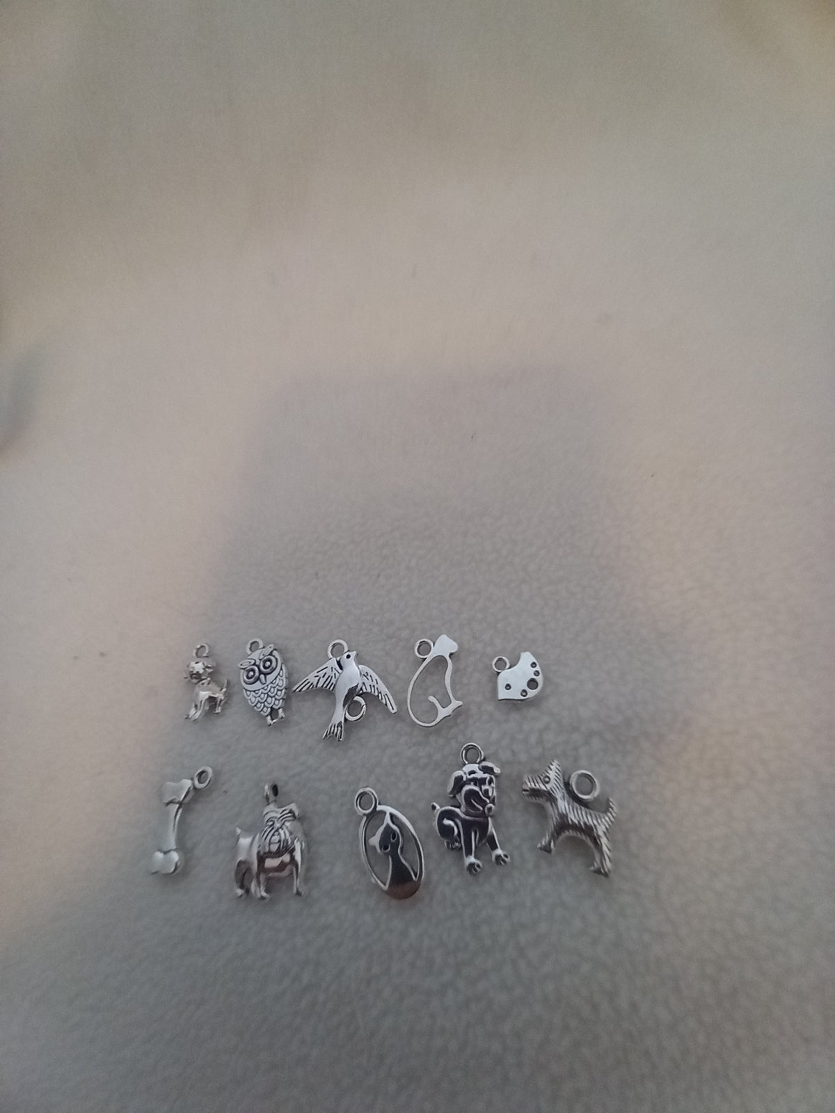 J 201  Lot of 10 Silver Scrapbooking Charms