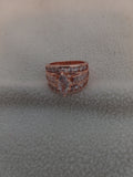 J 242  Beautiful Gold and Cubic Zirconia Ring - Size 7