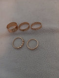 J 199  Lot of 5 Gold Rings -Size 6