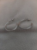 J 220  Silver Medium Hoop Earrings