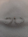 J 212  Silver 3/4 inch Swirl Design Earrings