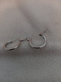 J 218  Silver 3/4 inch Plain Hoop Earrings