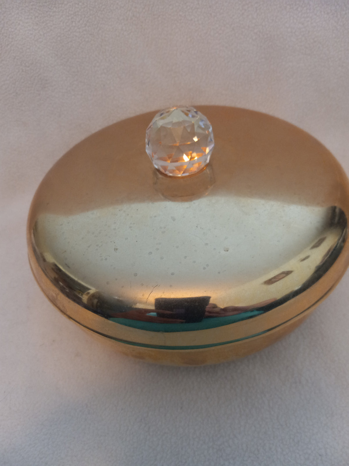 6 inch Vintage Brass Candy Dish With Lid