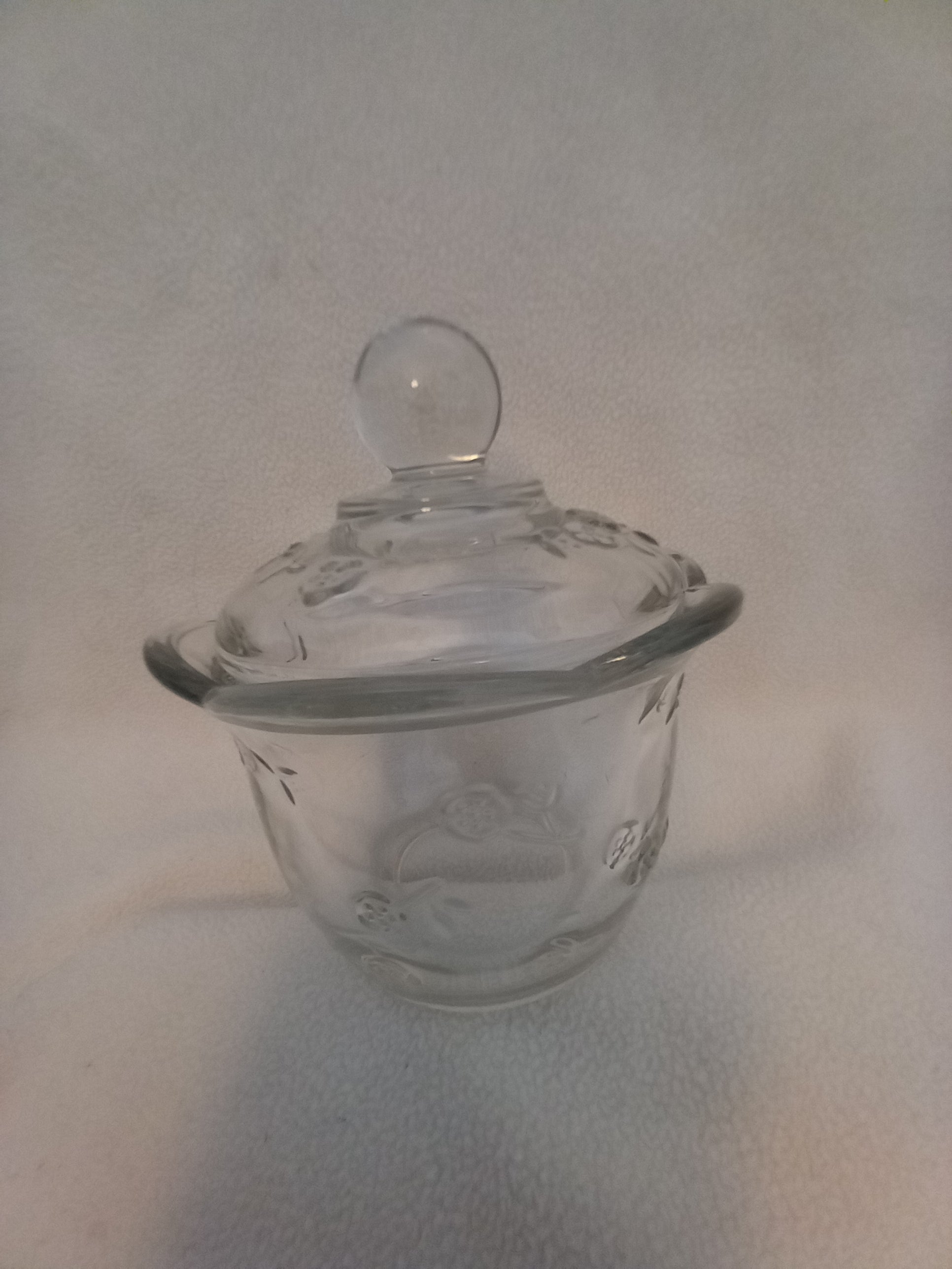 4 inch Glass Sugar Bowl with a Lid