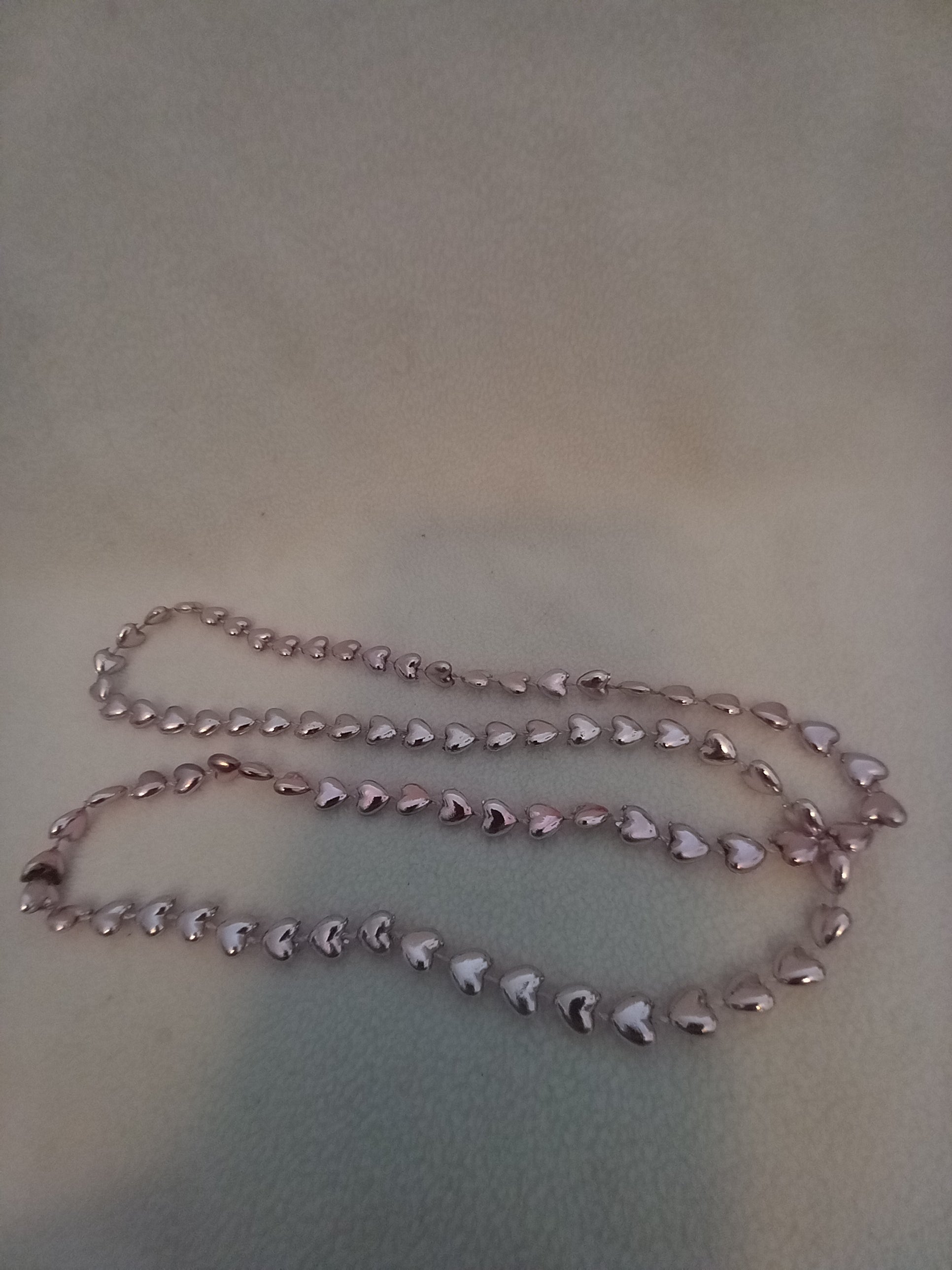 J 257  Pink Hearts Necklace