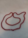 J 254  Red Beaded Necklace