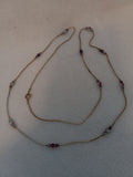 J 258  Dainty Gold  30 inch Beaded Necklace