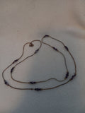 J 245  Gold 24 inch Dainty Beaded Necklace