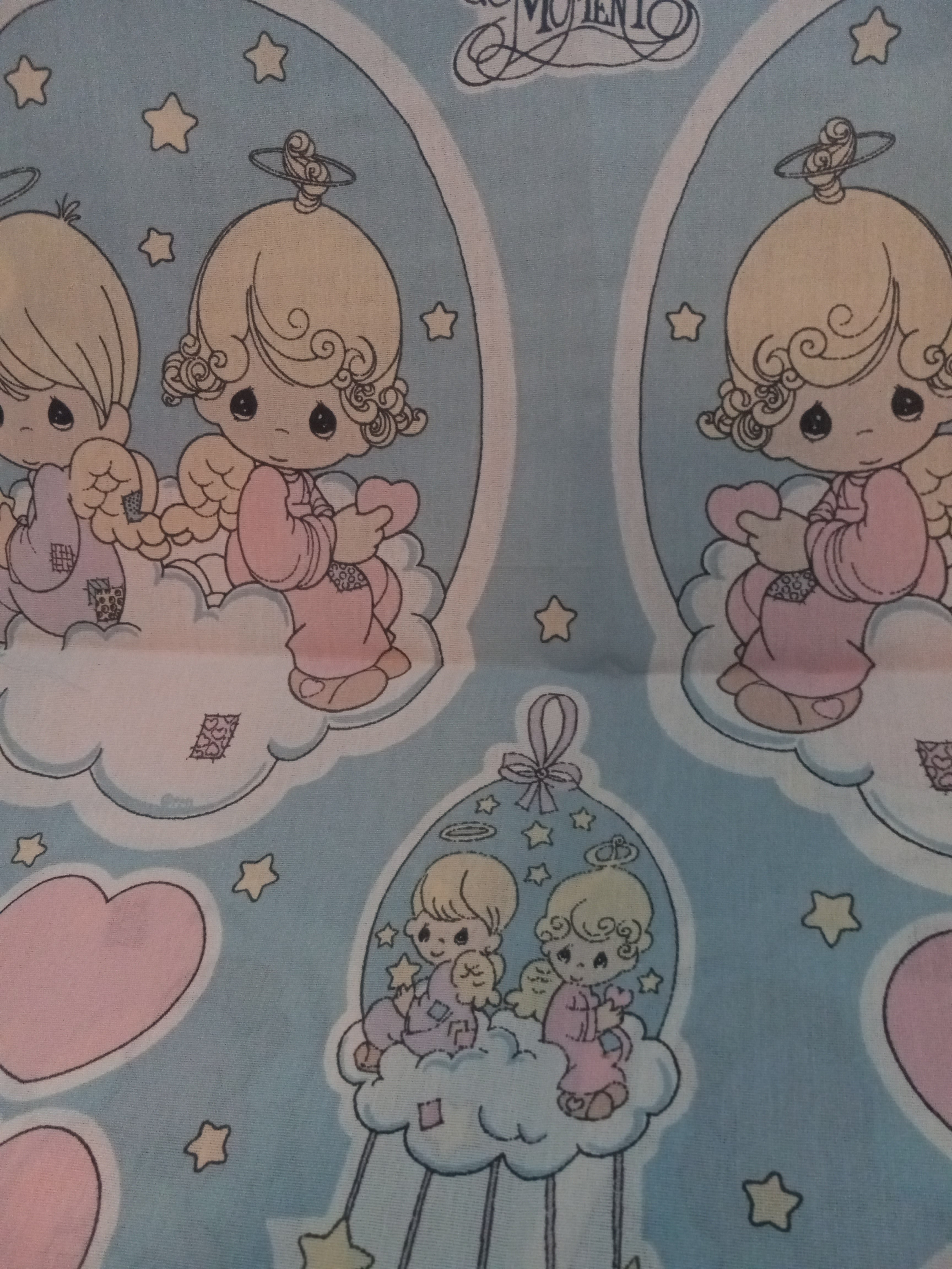 F235  Precious Moments Fabric to Make an Infant Mobile or for Applique