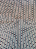 F236  Cream Color Fabric with Green Linen Stripe and Apples