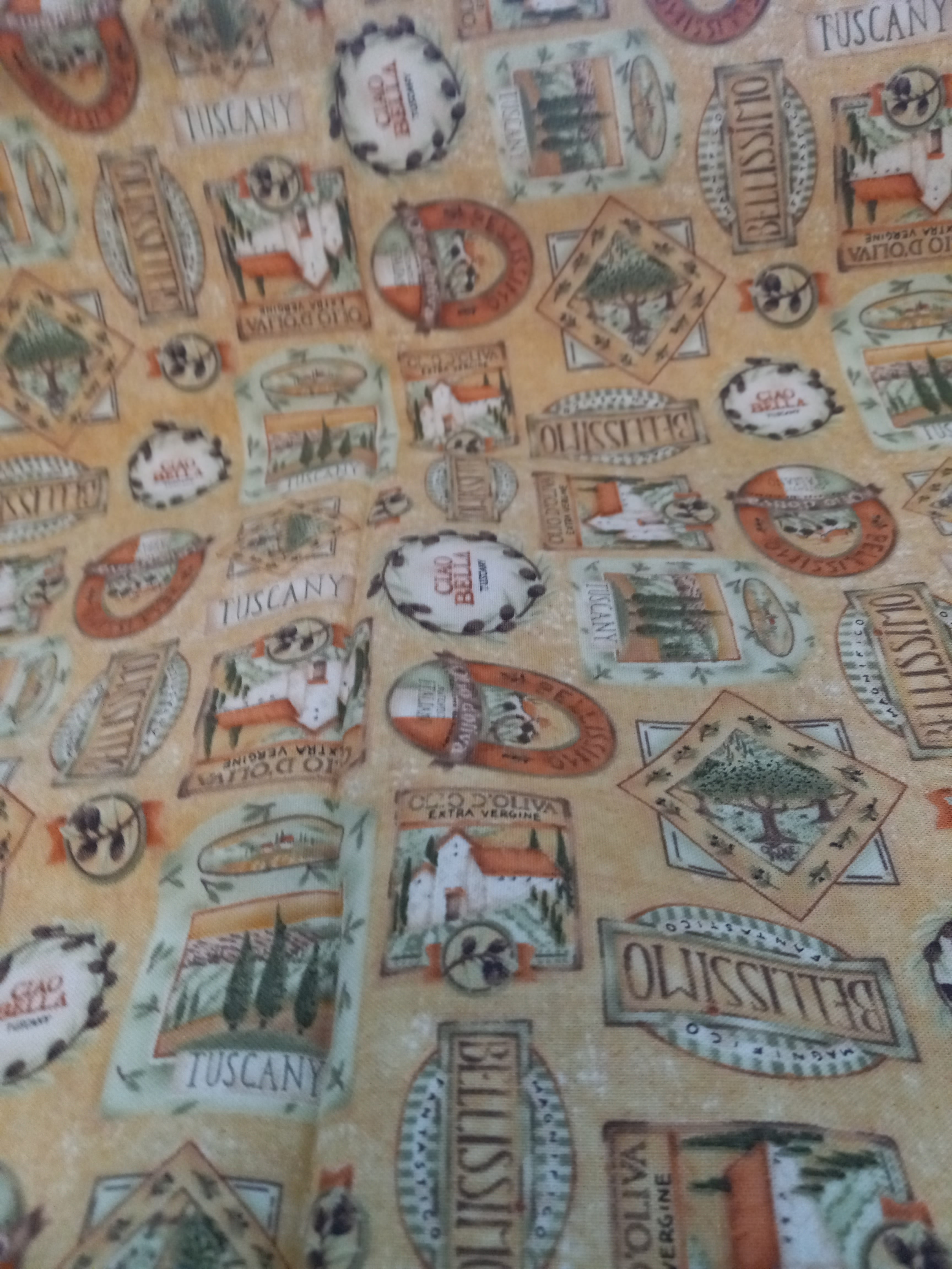 F230 Debbie Mumm Vintage Labels Cotton Blend Fabric