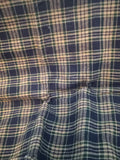 F221  Green, Black and Cream Light Weight Plaid Fabric