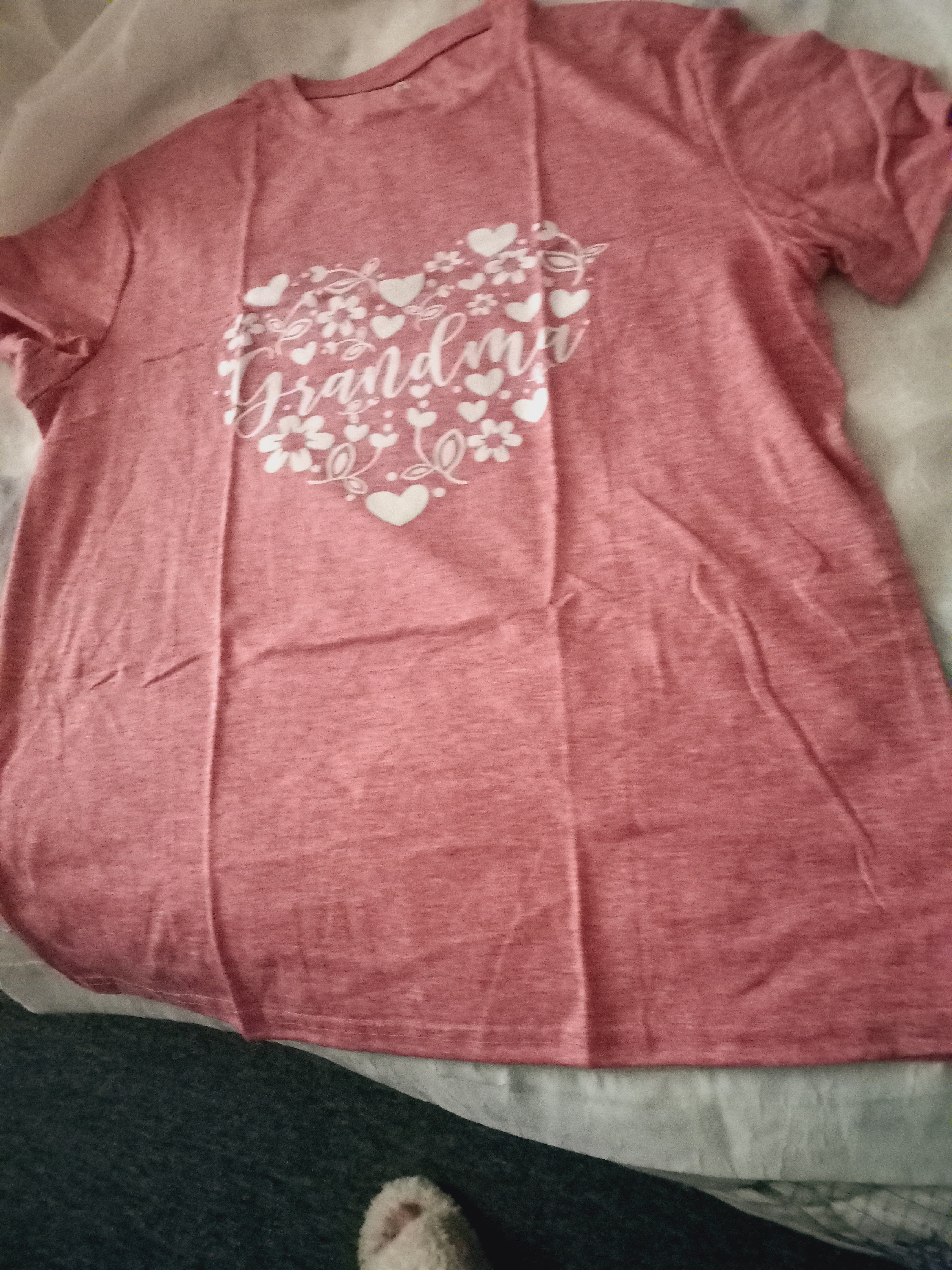 Heather Pink Tee - Grandma - Size Large