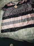 Striped V-Neck Ladies' Tee - Size XL