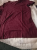 New Burgundy V-Neck T-Shirt - Size XL
