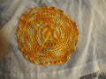 12 inch Hand Crocheted Yellow Ombre Doily