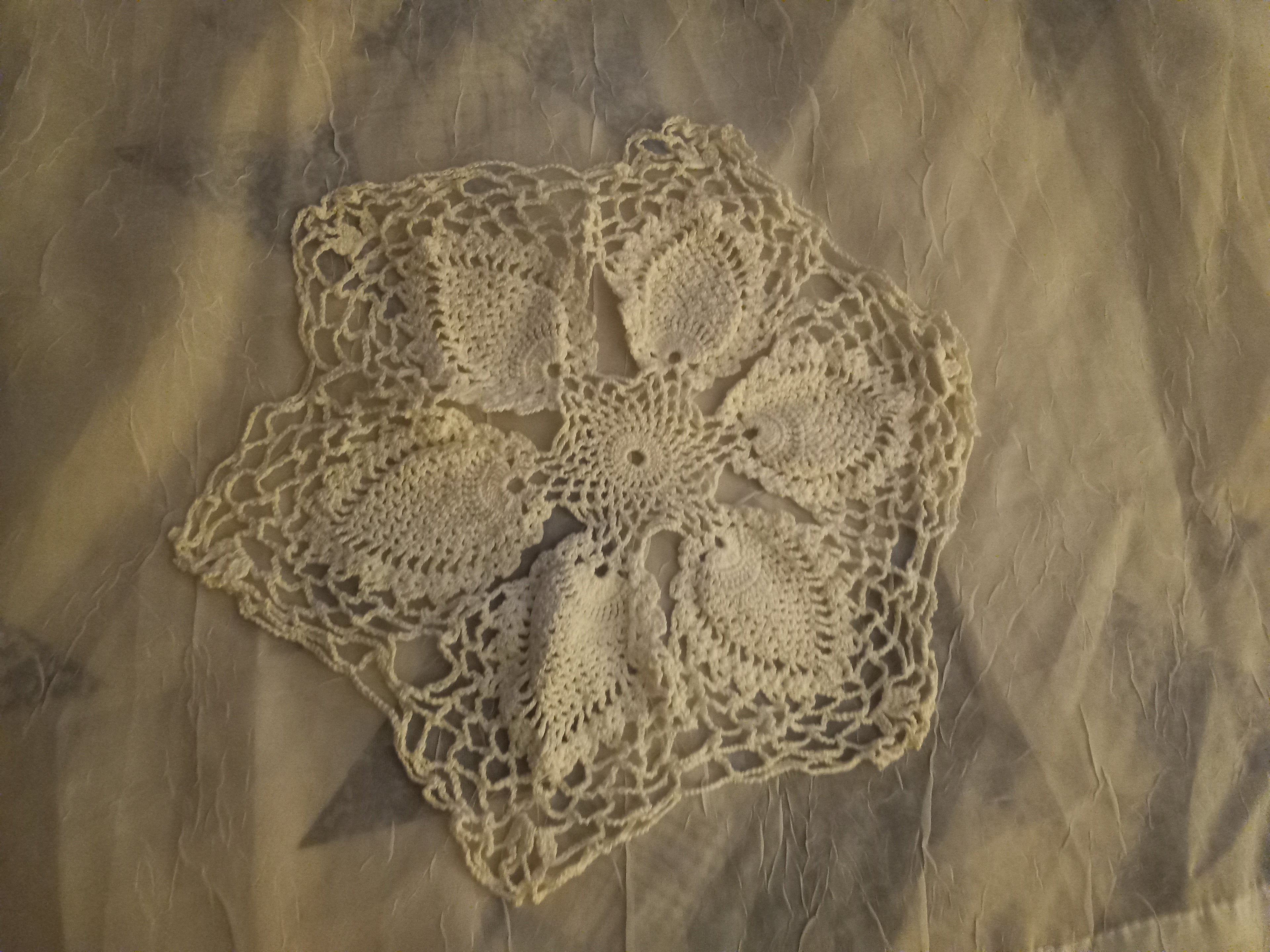 Vintage Crocheted Doily Pineapple Design