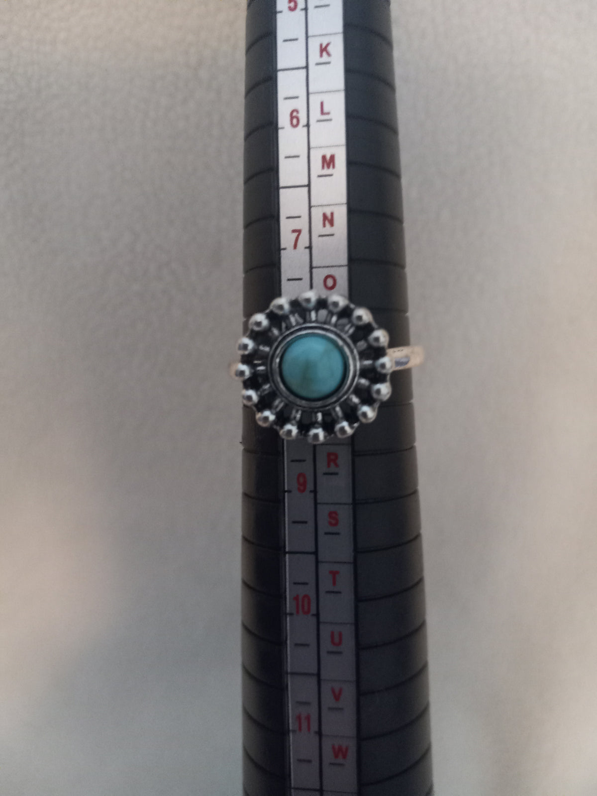 J 285  Silver and Turquoise Ring - Size 6