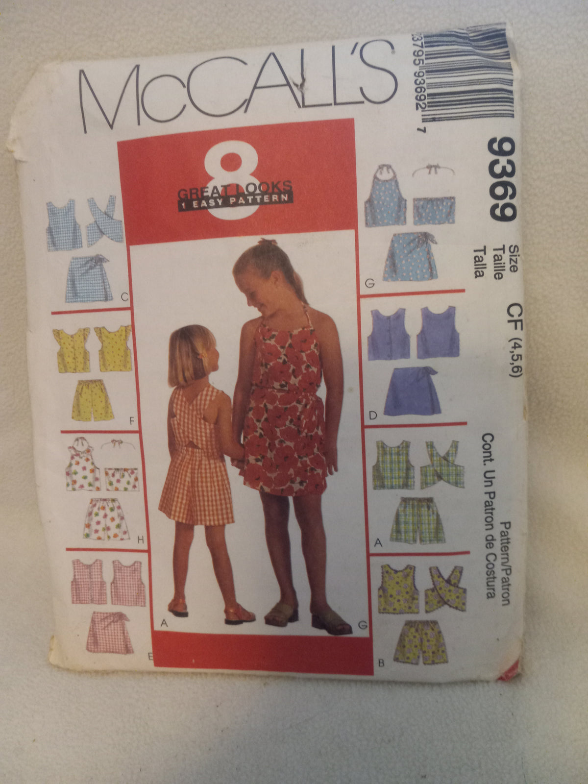 Pattern - McCall's 9369 - 8 Great Looks 1 Easy Pattern - Tops, Shorts, Skorts - Sizes 4-5-6