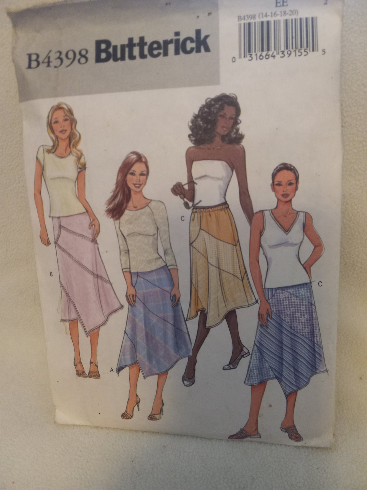 Pattern - Butterick B4398 - Women's Skirts - Sizes 14-16-18-20