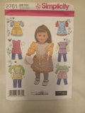 Pattern - Simplicity 2761 - 18 inch Doll Clothes