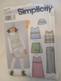 Pattern - Simplicity 4834 - Child's Fleece Jumper, Vest, Skirt, Pants & Hat - Sizes 2-6X