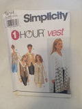 Pattern - Simplicity 8744 - Misses' 1 Hour Vests Sizes XS-S-M