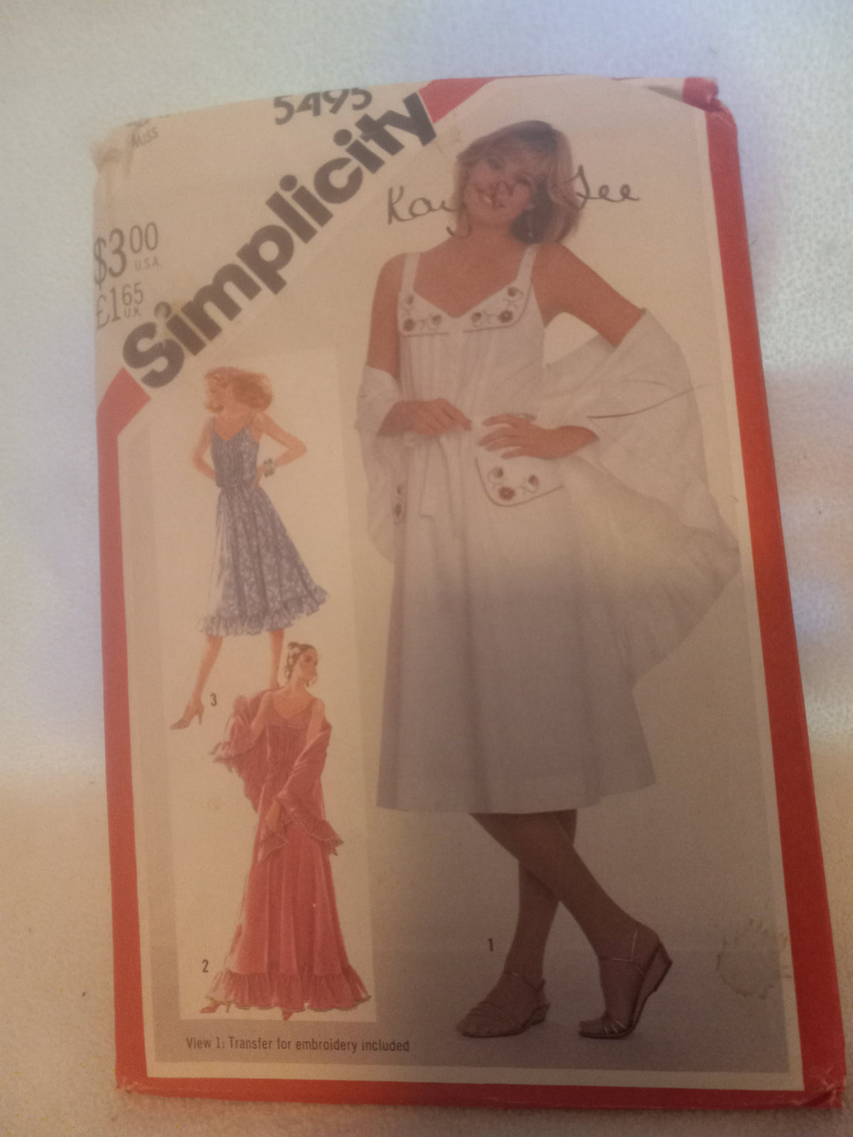 Pattern - Simplicity 5495 - Sundress in 2 Lengths and Shawl - Size 12