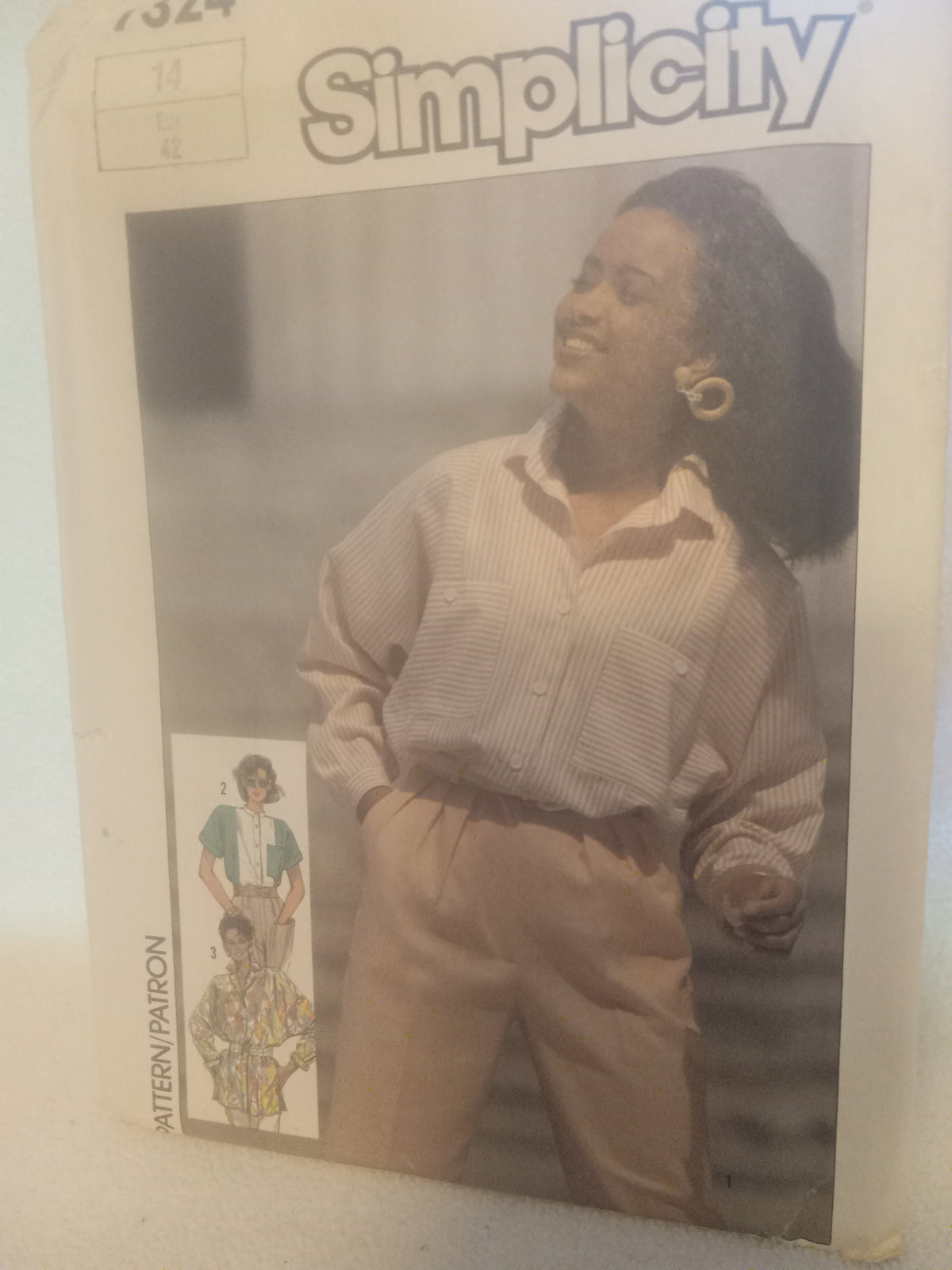 Pattern - Simplicity 7324 Misses' Shirt in Two Lengths - Size 14