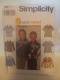 Pattern - Simplicity 8926 - Children's Shirts - 6 Made Easy - Sizes 4,5,6,7,8