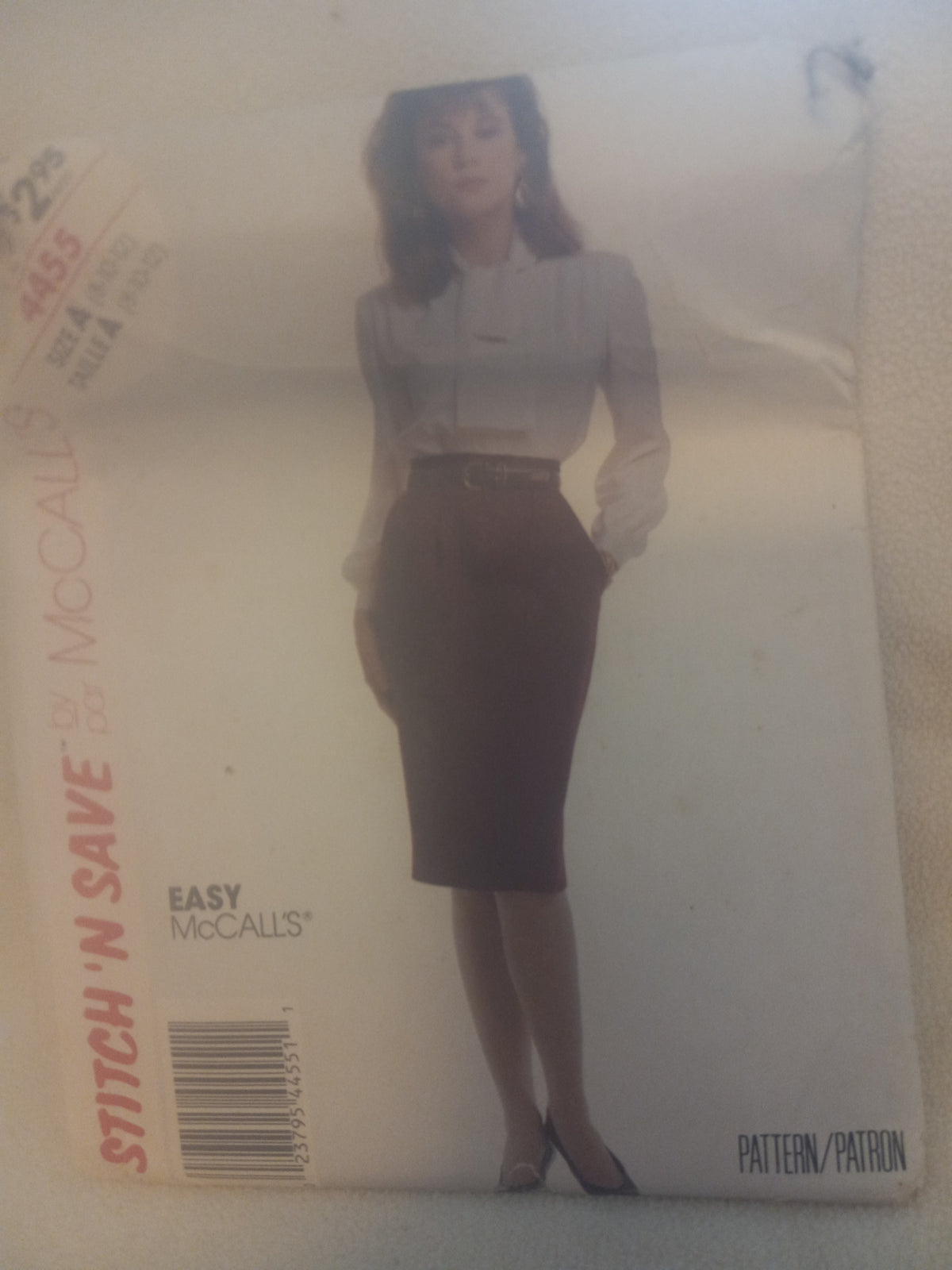 Pattern - McCall's Stitch 'n Save - 4455 - Blouse, Scarf and Skirt - Sizes 8-10-12