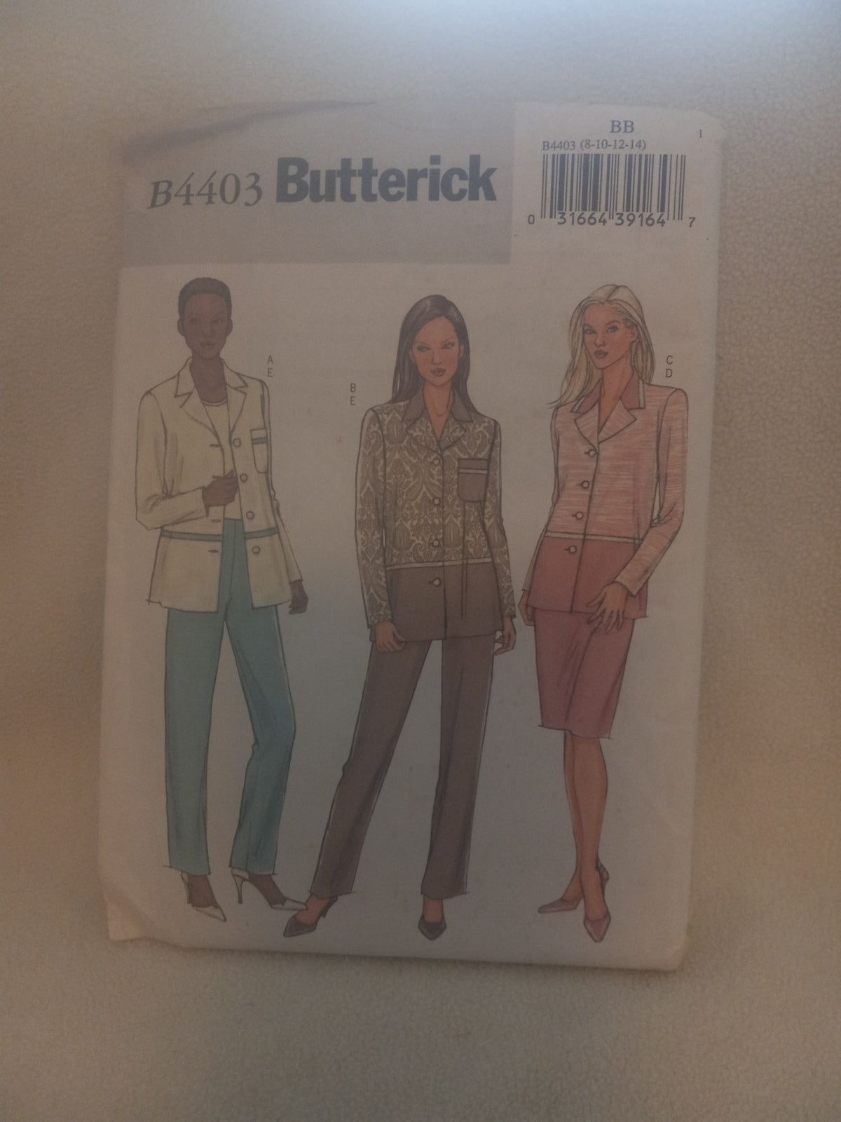 Pattern - Butterick B4403 - Misses'/Misses' Petite Shirt-Jacket, Skirt, Pants - Sizes 16-22