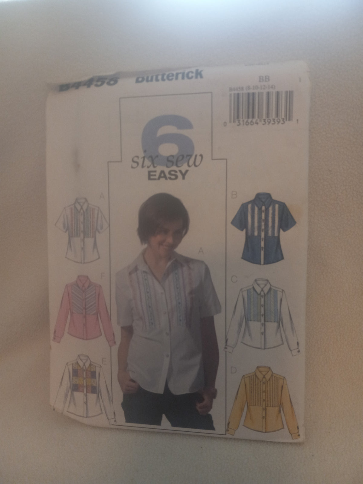 Paattern - Butterick B4458 - Six Sew Easy Misses' Shirts - Sizes 8-10-12-14