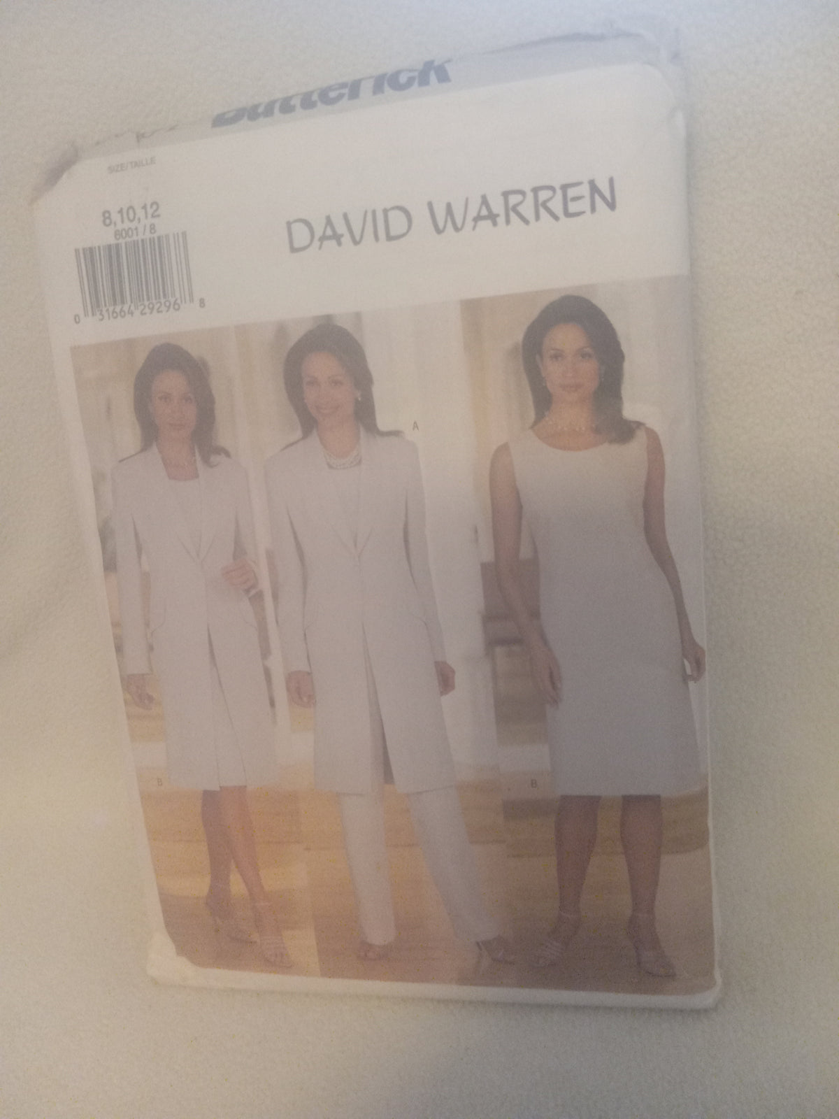 Pattern - Butterick 6001 - David Warren - Misses' Jacket, Dress, Top, Pants