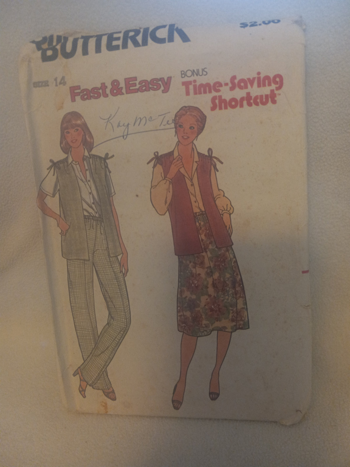 Pattern - Quick Butterick 6510 Fast & Easy - Misses' Vest, Pants & Skirt - Size 14
