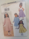 Pattern - Butterick 3757 - Toddlers'/Children's Coat & Dress - Sizes 4-5-6