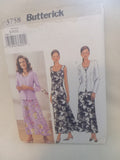 Pattern - Butterick 3758 - Misses'/Misses' Petite Jacket and Dress - Sizes 8-10-12