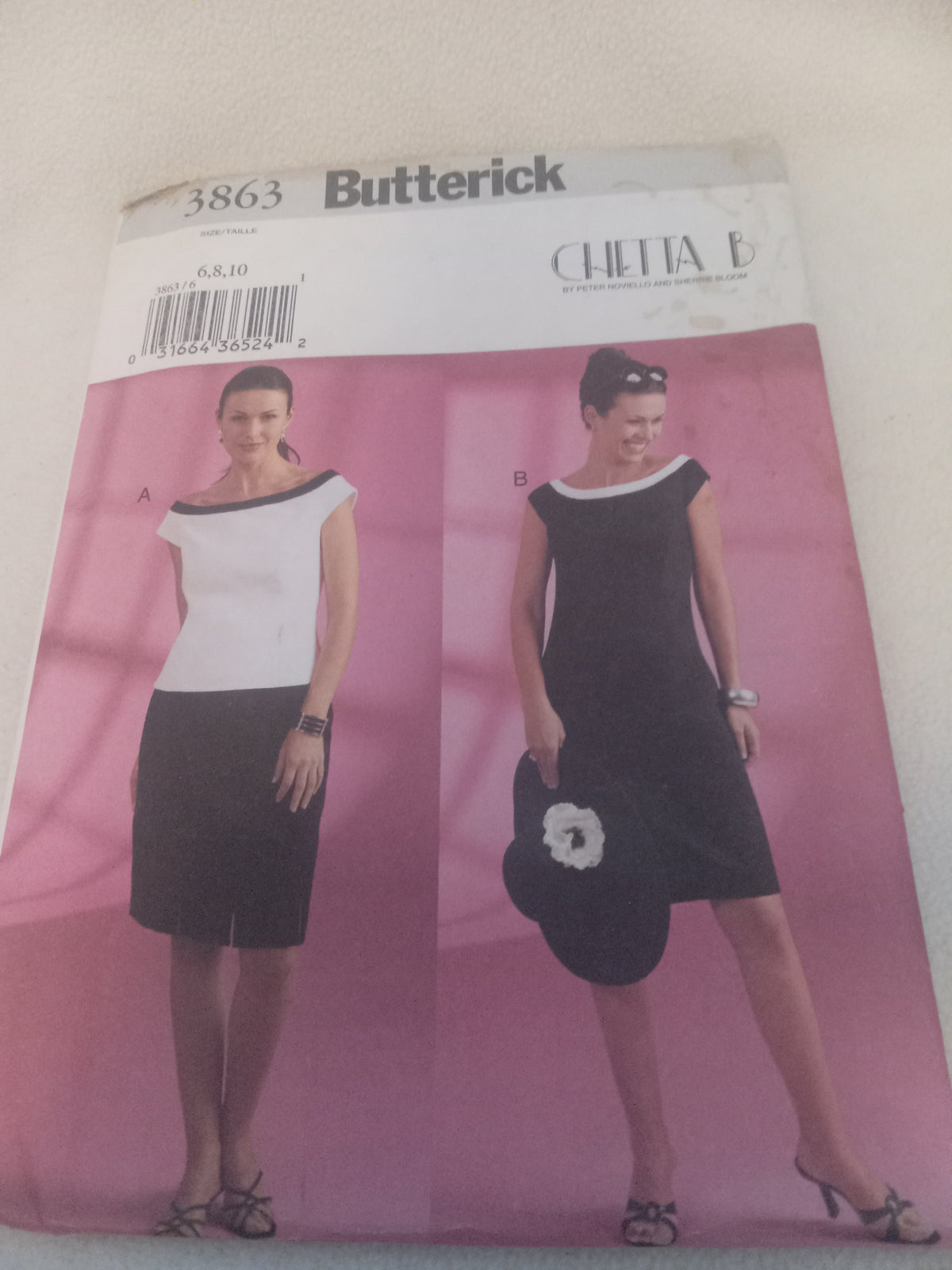 Pattern - Butterick 3863 - Misses'/Misses' Petite Top, Skirt & Dress - Sizes 12-14-16