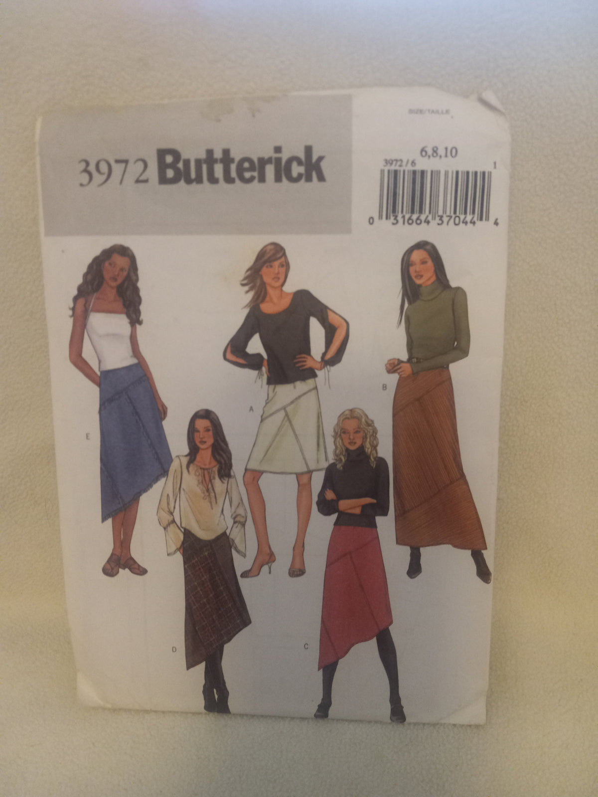 Pattern - Butterick 3972 - Misses' Skirt - Sizes 6-8-10