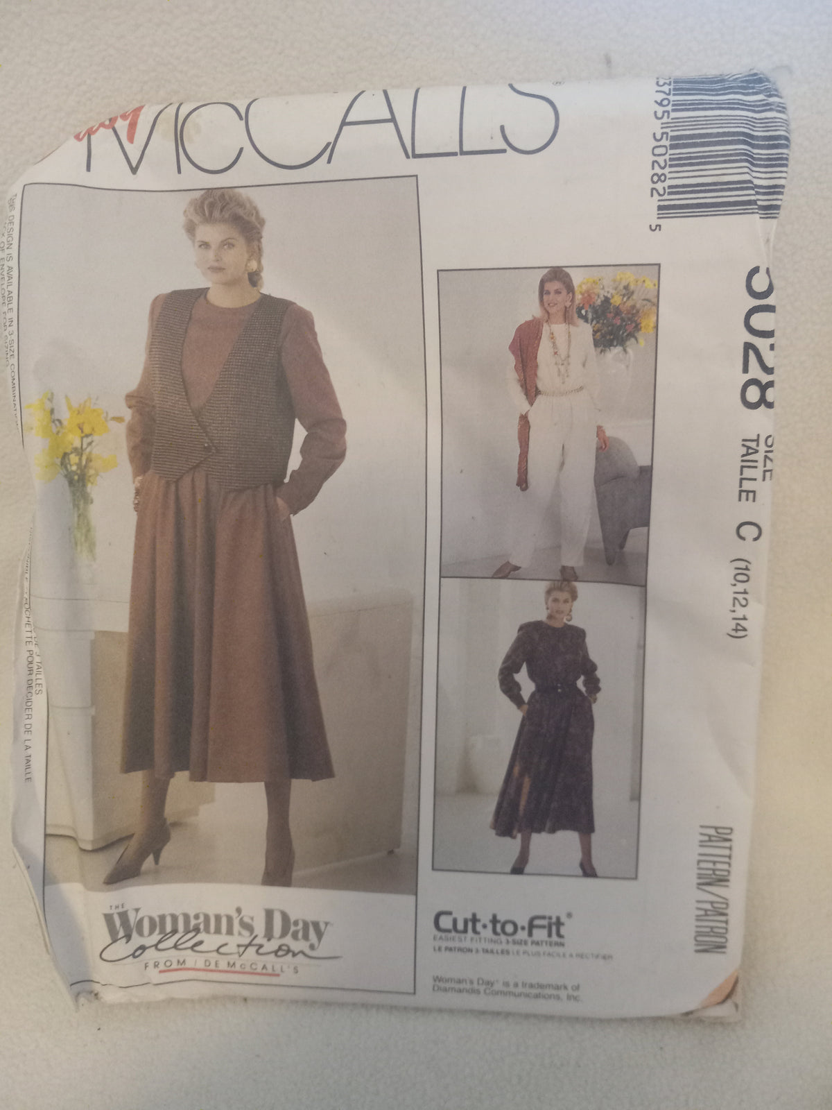 Pattern - Easy McCall's 5028 - Misses' Vest, Jumpsuit & Dress - Sizes 10-12-14