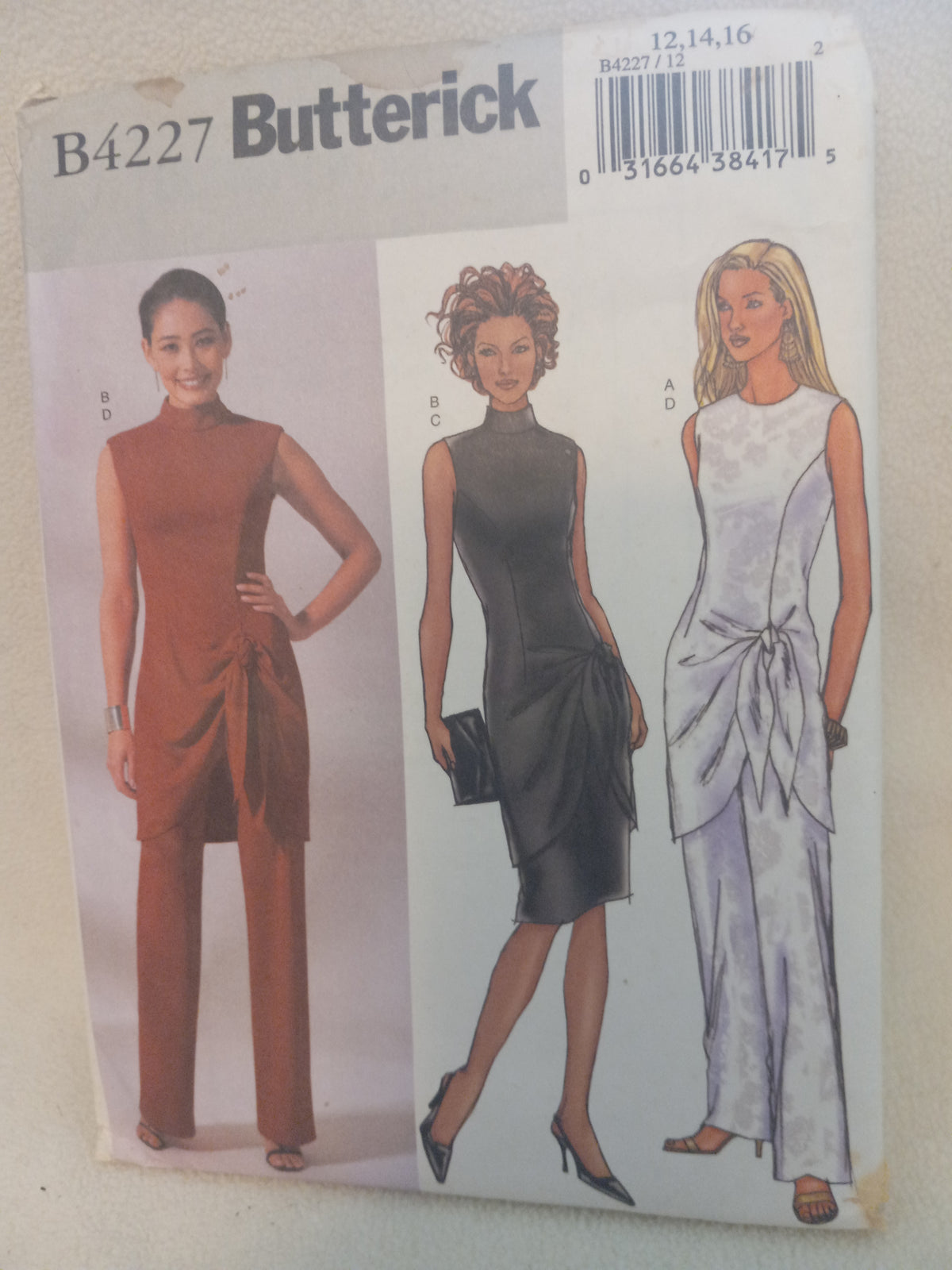 Pattern - Butterick B4227 - Misses'/Misses Petite Top, Skirt, Pants - Sizes 12-14-16
