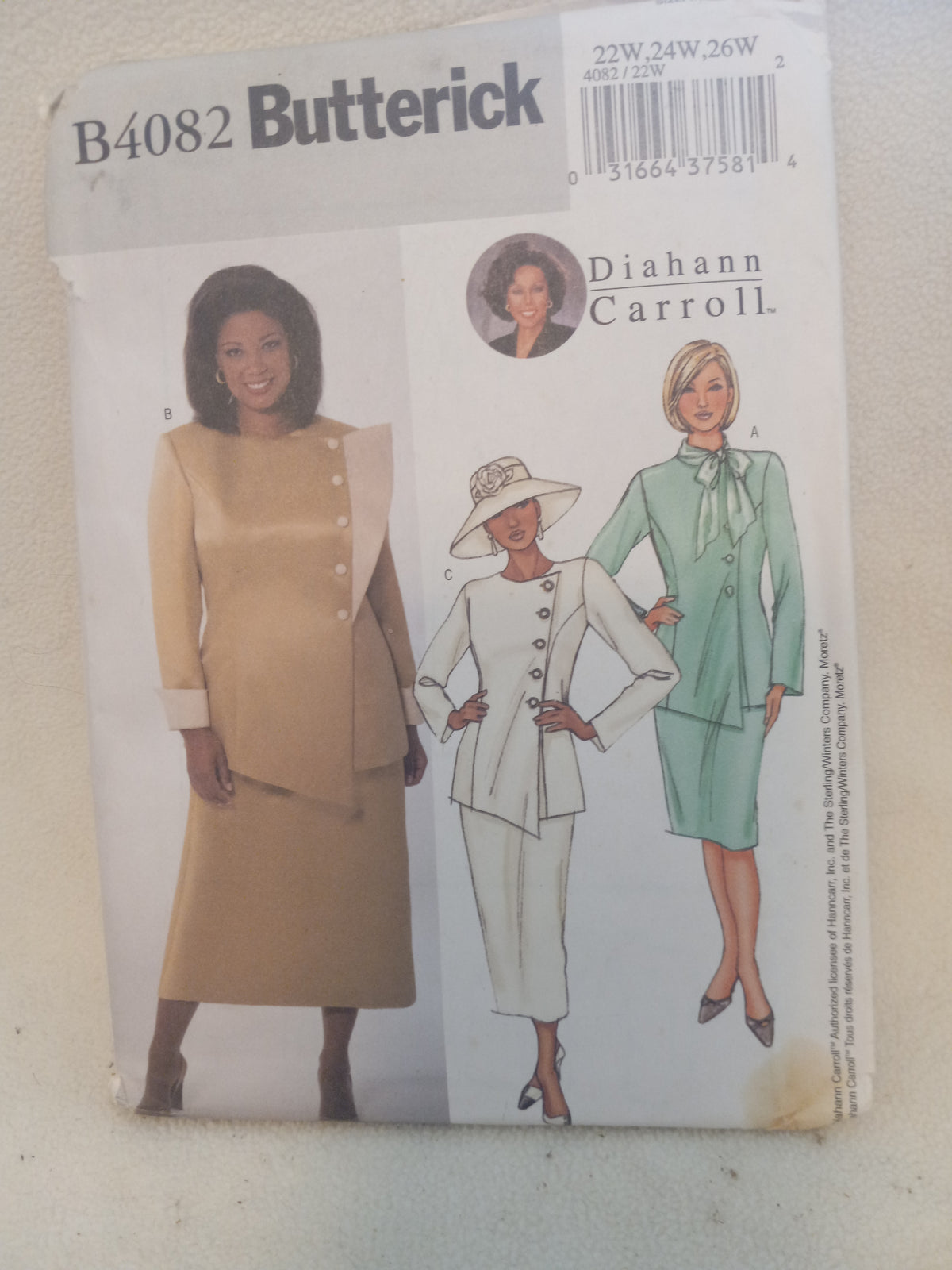 Pattern - Butterick B4082 - Women's/Women's Petite - Jacket & Skirt - Sizes 22W-24W-26W