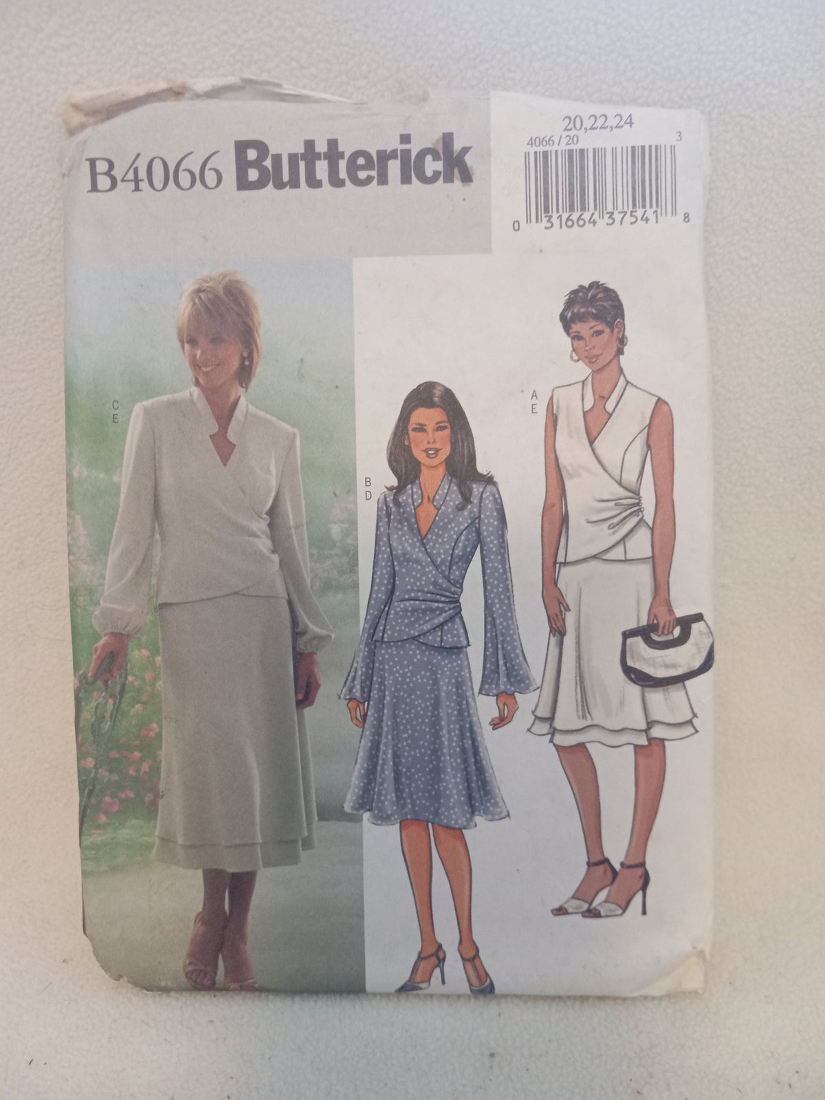 Pattern - Butterick B4066 - Misses' Top and Skirt - Sizes 20-22-24