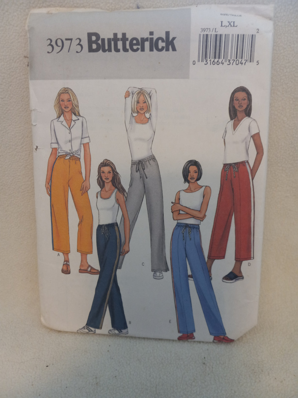 Pattern - Butterick 3973 - Misses'/Misses' Petite Pants - Sizes L, XL